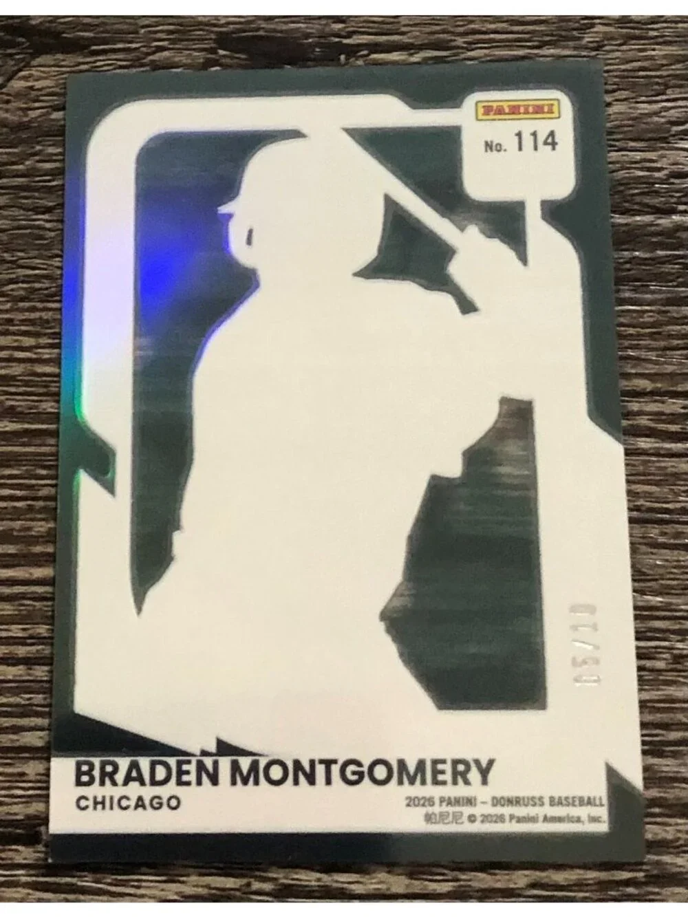 2026 Donruss Braden Montgomery #114 Clearly Rated Prospects Black 5/10